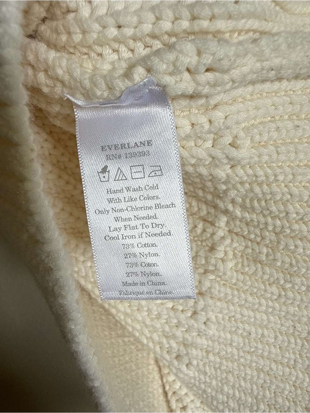 Everlane chunky knit fisherman sweater - Picture 5 of 5